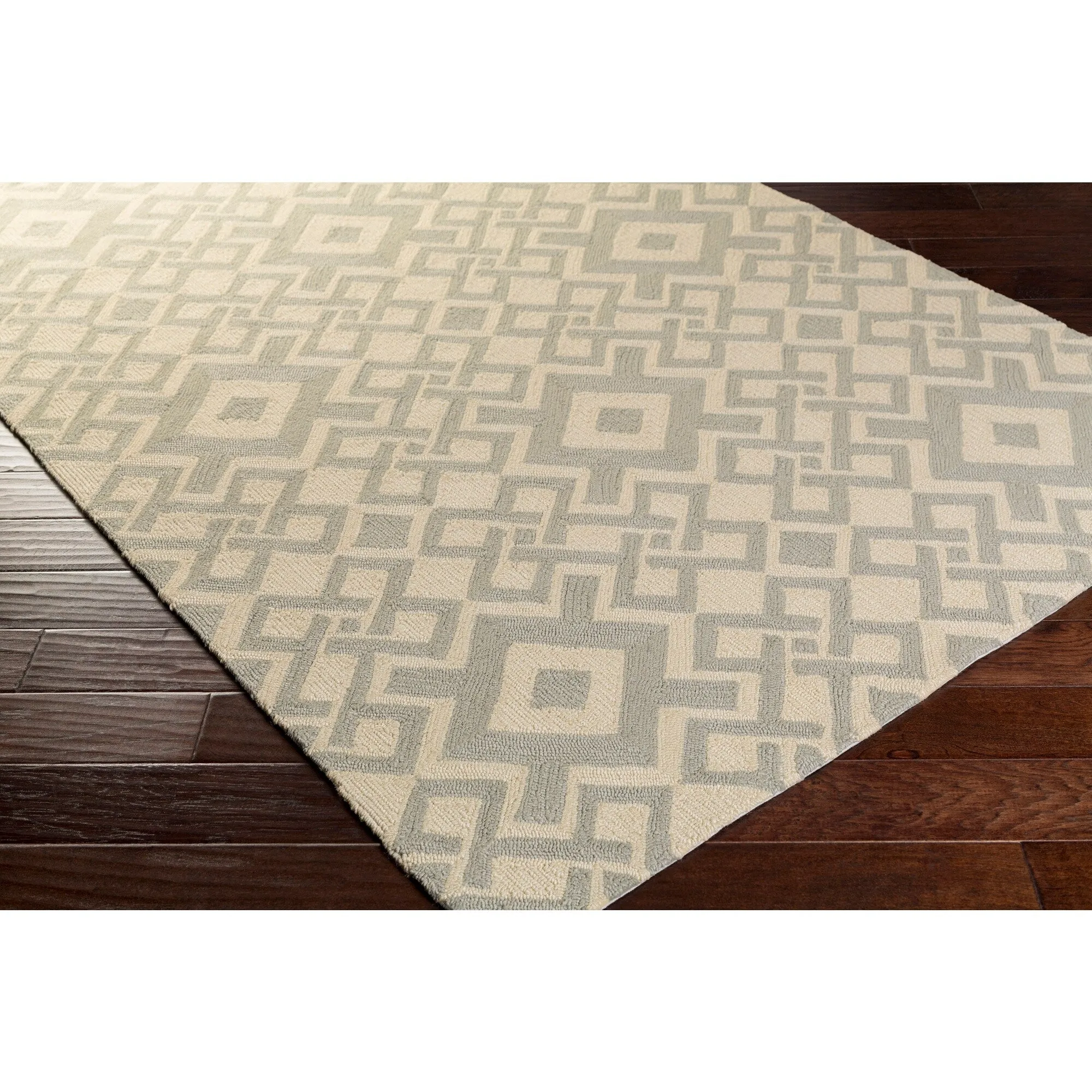 Hand-hooked Luke Geometric Area Rug