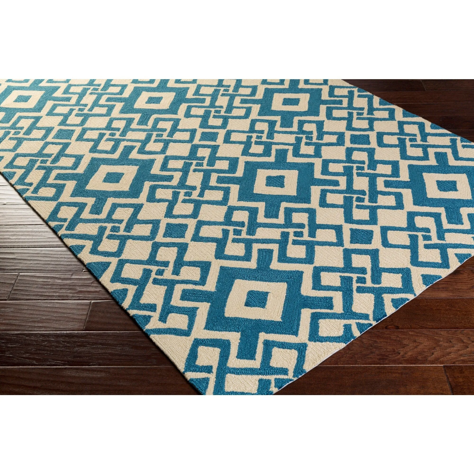 Hand-hooked Luke Geometric Area Rug