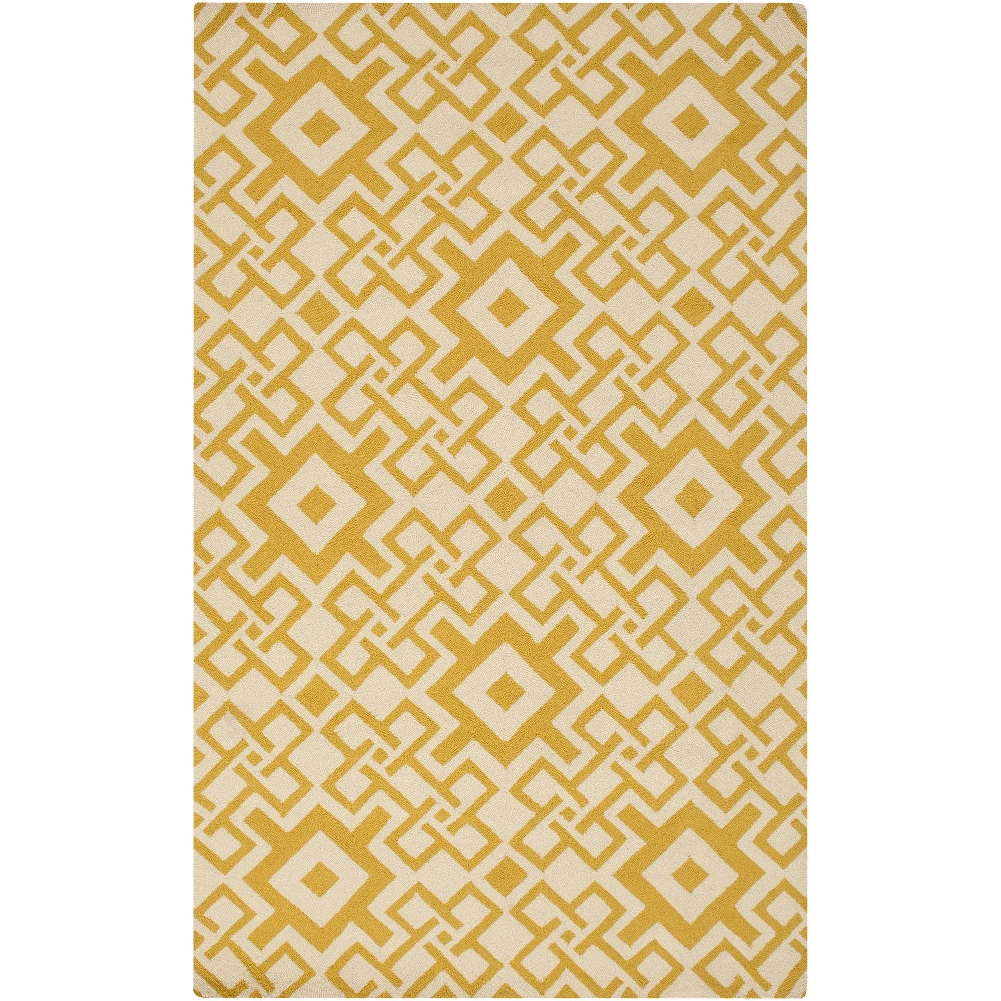 Hand-hooked Luke Geometric Area Rug
