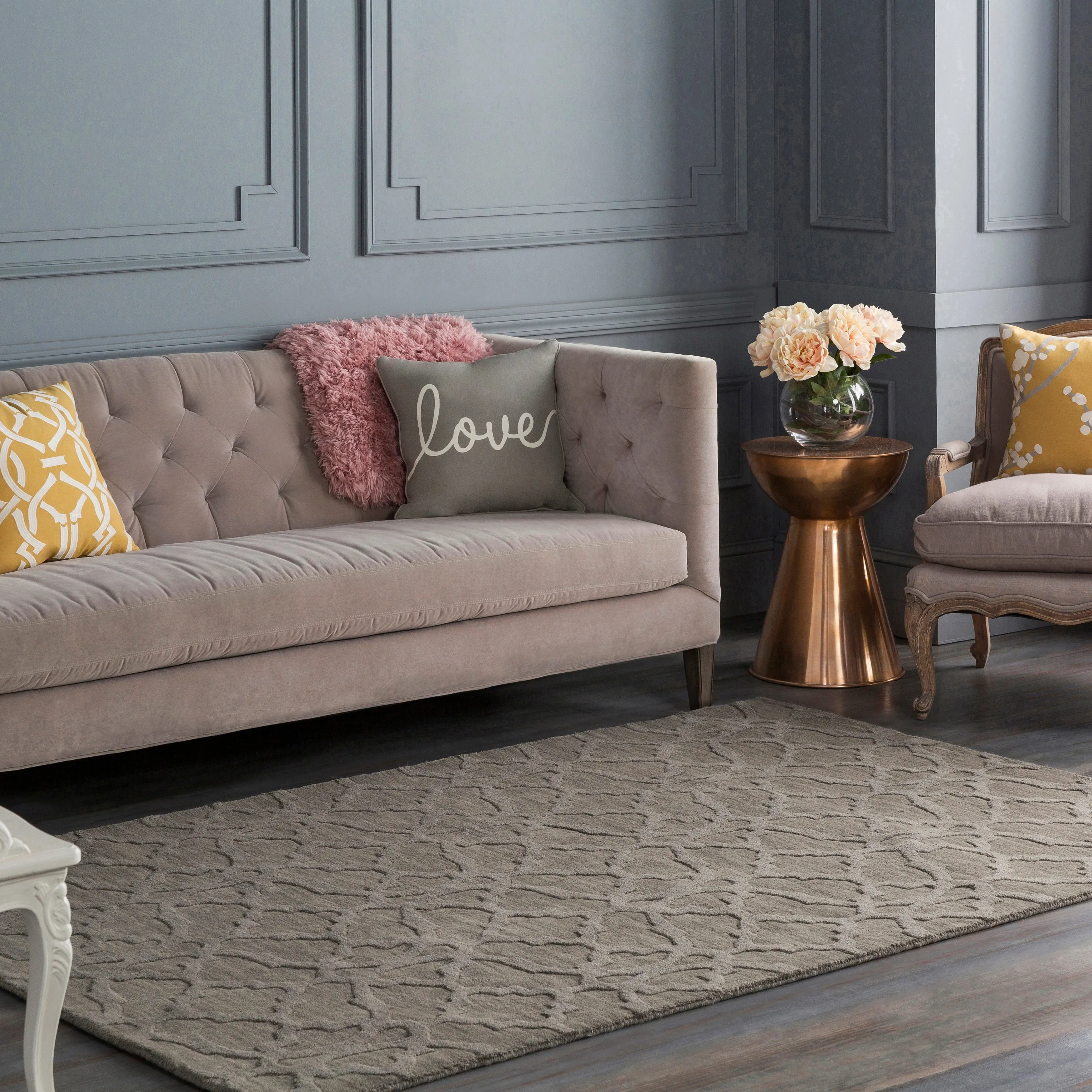 Hand-Loomed List Wool Rug