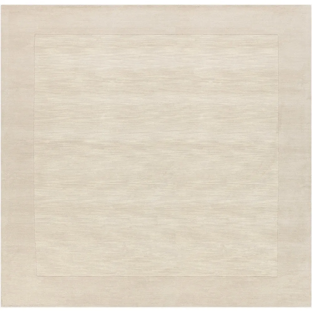 Hand Loomed Odessa Solid Bordered Tone-On-Tone Wool Area Rug