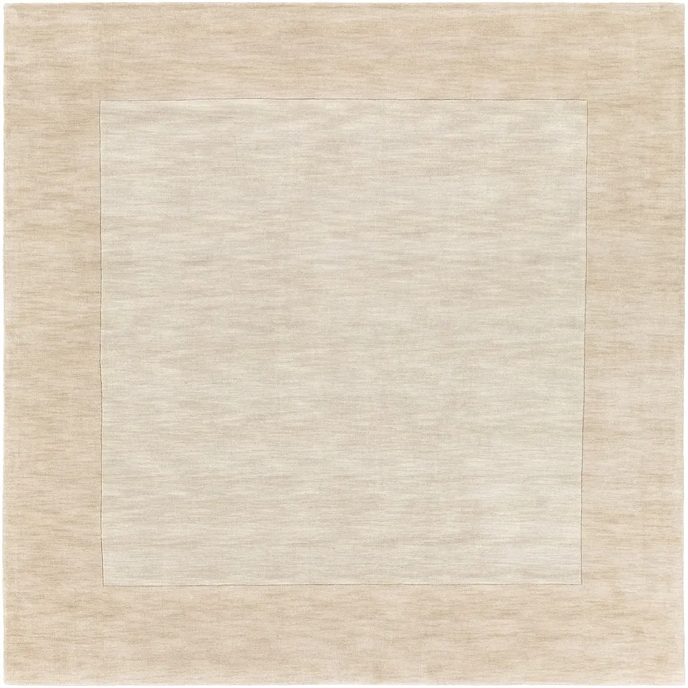 Hand Loomed Odessa Solid Bordered Tone-On-Tone Wool Area Rug