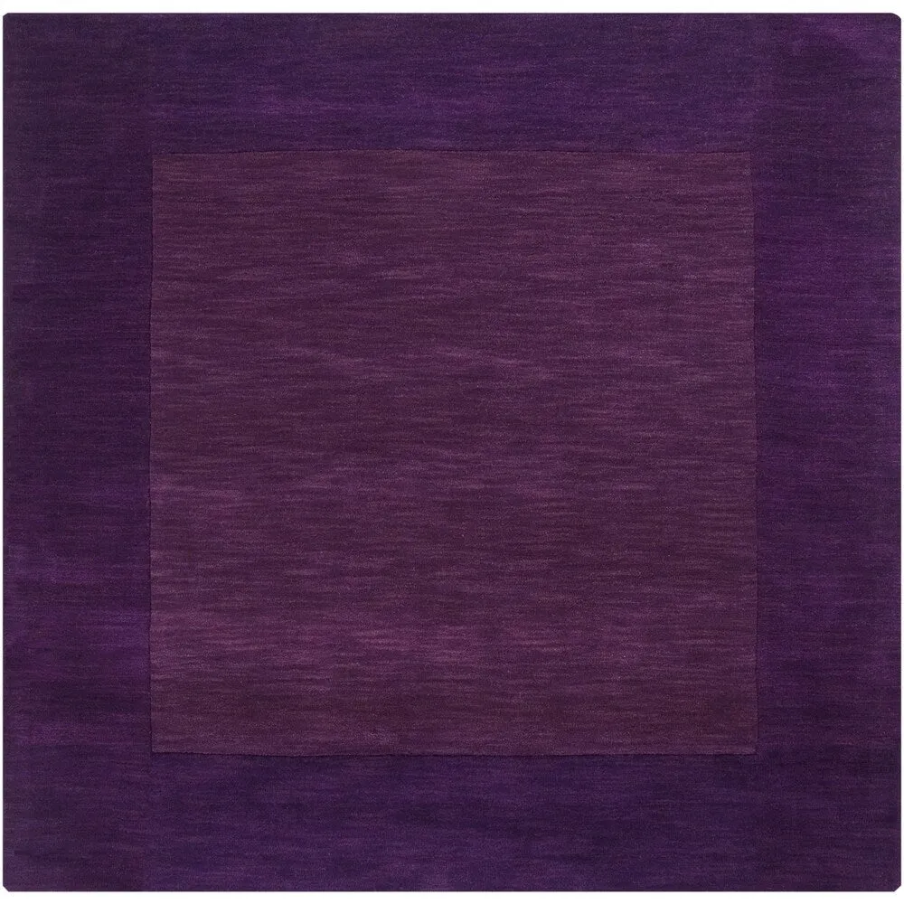 Hand Loomed Odessa Solid Bordered Tone-On-Tone Wool Area Rug