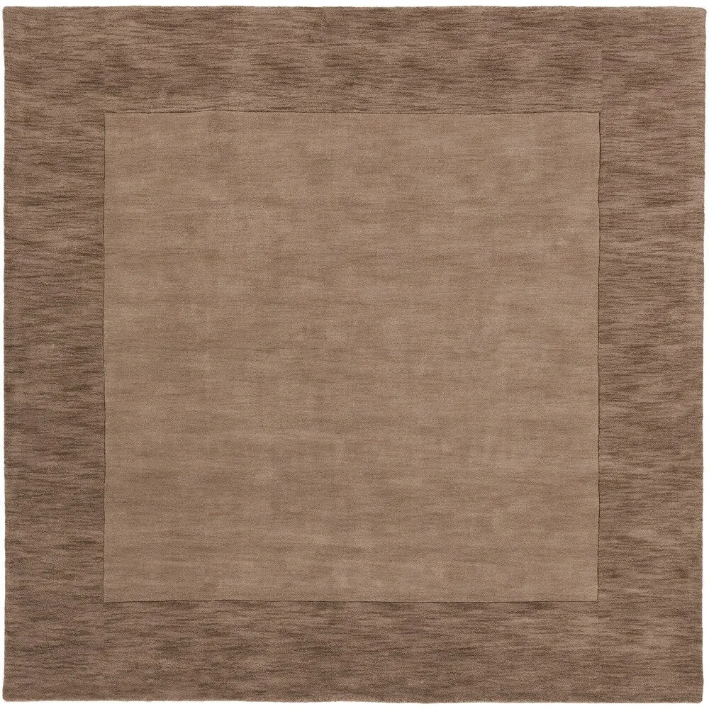 Hand Loomed Odessa Solid Bordered Tone-On-Tone Wool Area Rug