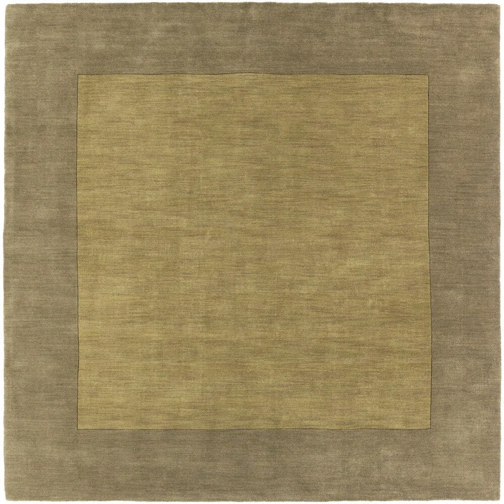 Hand Loomed Odessa Solid Bordered Tone-On-Tone Wool Area Rug