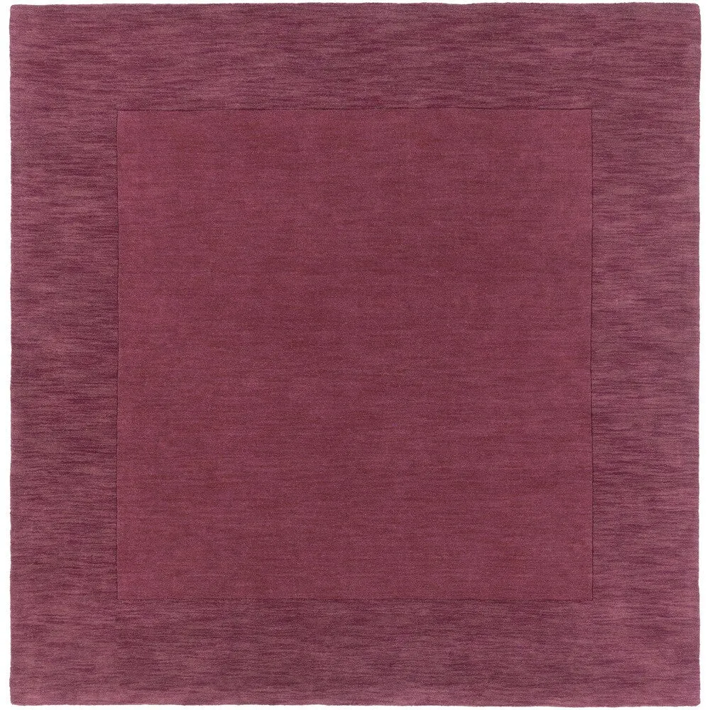 Hand Loomed Odessa Solid Bordered Tone-On-Tone Wool Area Rug