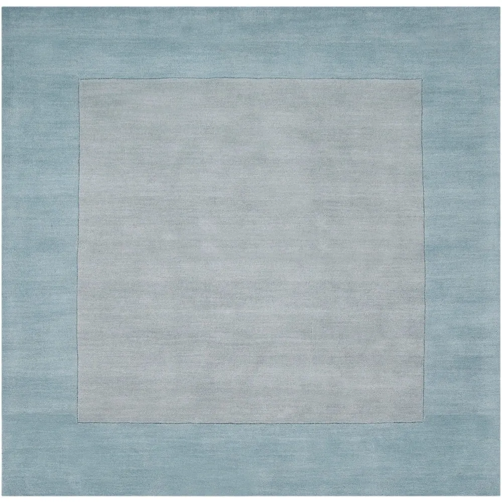 Hand Loomed Odessa Solid Bordered Tone-On-Tone Wool Area Rug