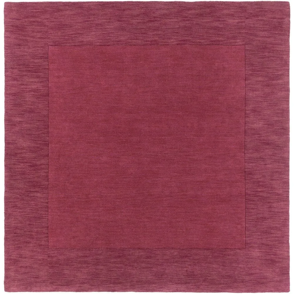 Hand Loomed Odessa Solid Bordered Tone-On-Tone Wool Area Rug