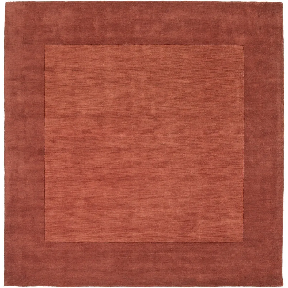 Hand Loomed Odessa Solid Bordered Tone-On-Tone Wool Area Rug