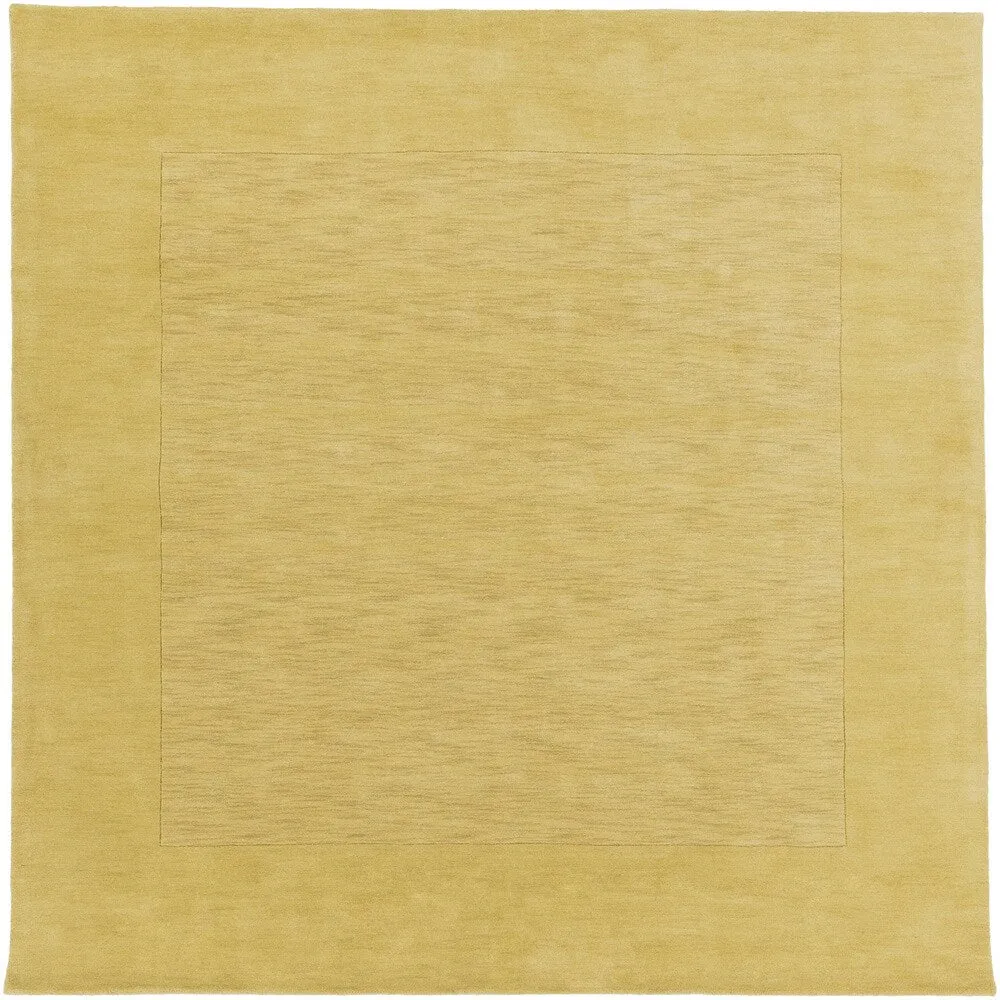 Hand Loomed Odessa Solid Bordered Tone-On-Tone Wool Area Rug
