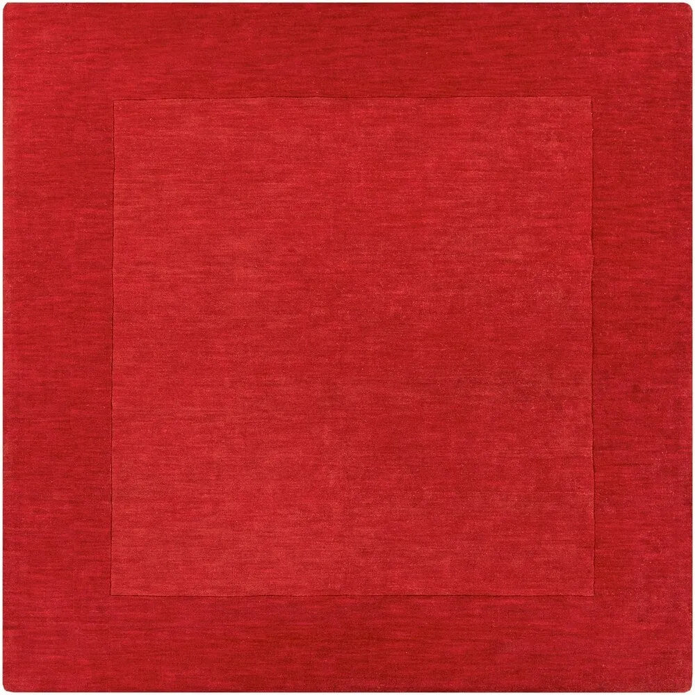 Hand Loomed Odessa Solid Bordered Tone-On-Tone Wool Area Rug