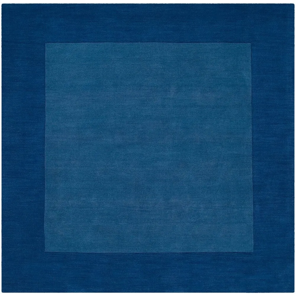 Hand Loomed Odessa Solid Bordered Tone-On-Tone Wool Area Rug