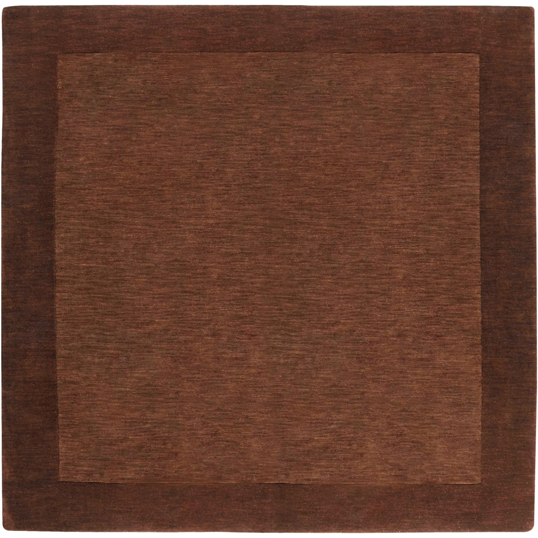Hand Loomed Odessa Solid Bordered Tone-On-Tone Wool Area Rug