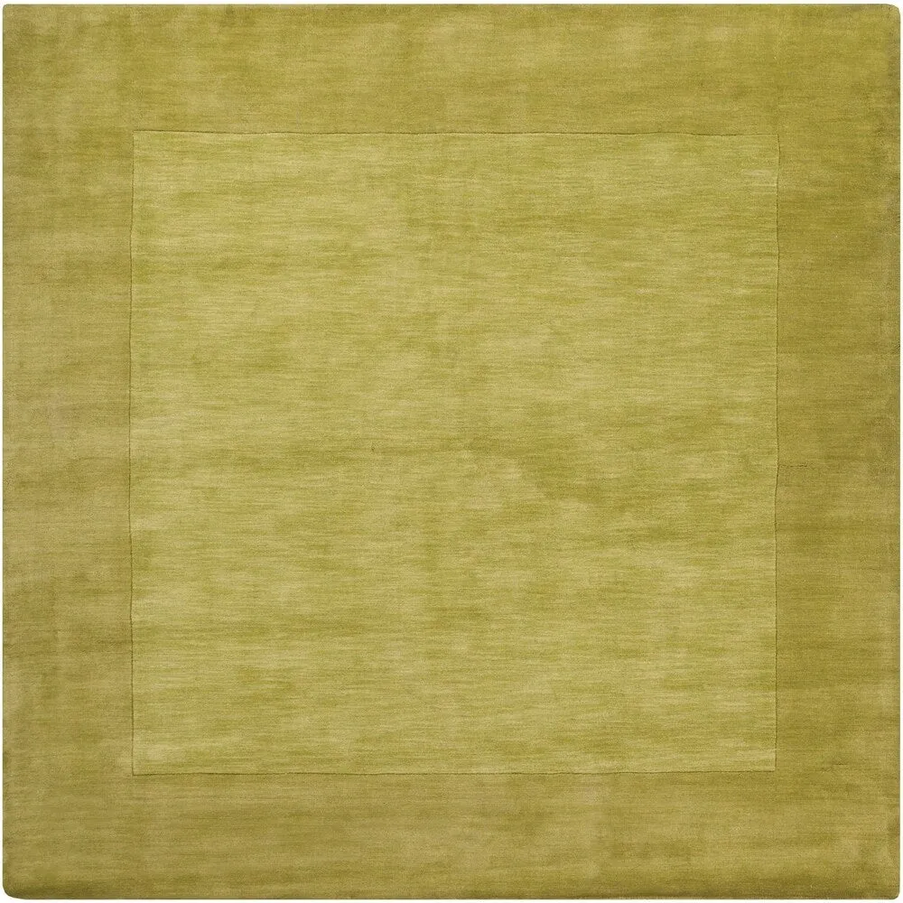 Hand Loomed Odessa Solid Bordered Tone-On-Tone Wool Area Rug