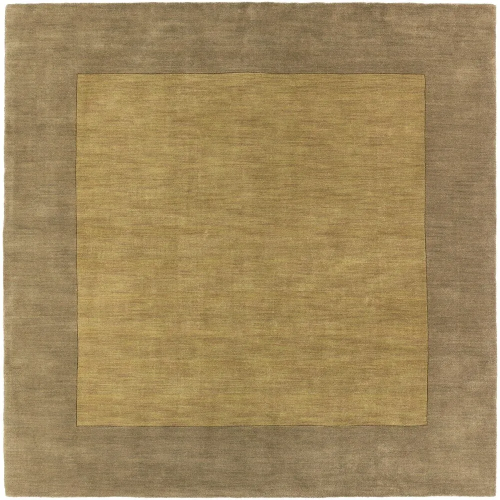 Hand Loomed Odessa Solid Bordered Tone-On-Tone Wool Area Rug