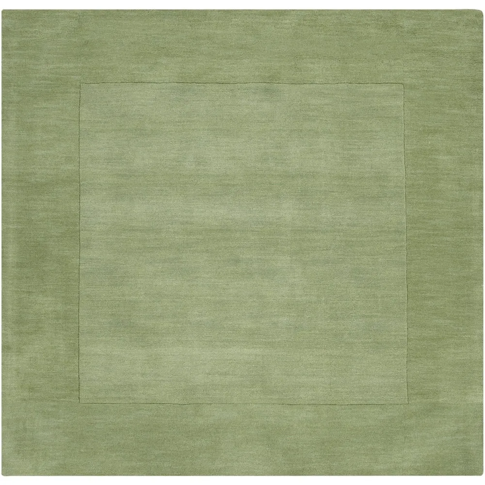 Hand Loomed Odessa Solid Bordered Tone-On-Tone Wool Area Rug