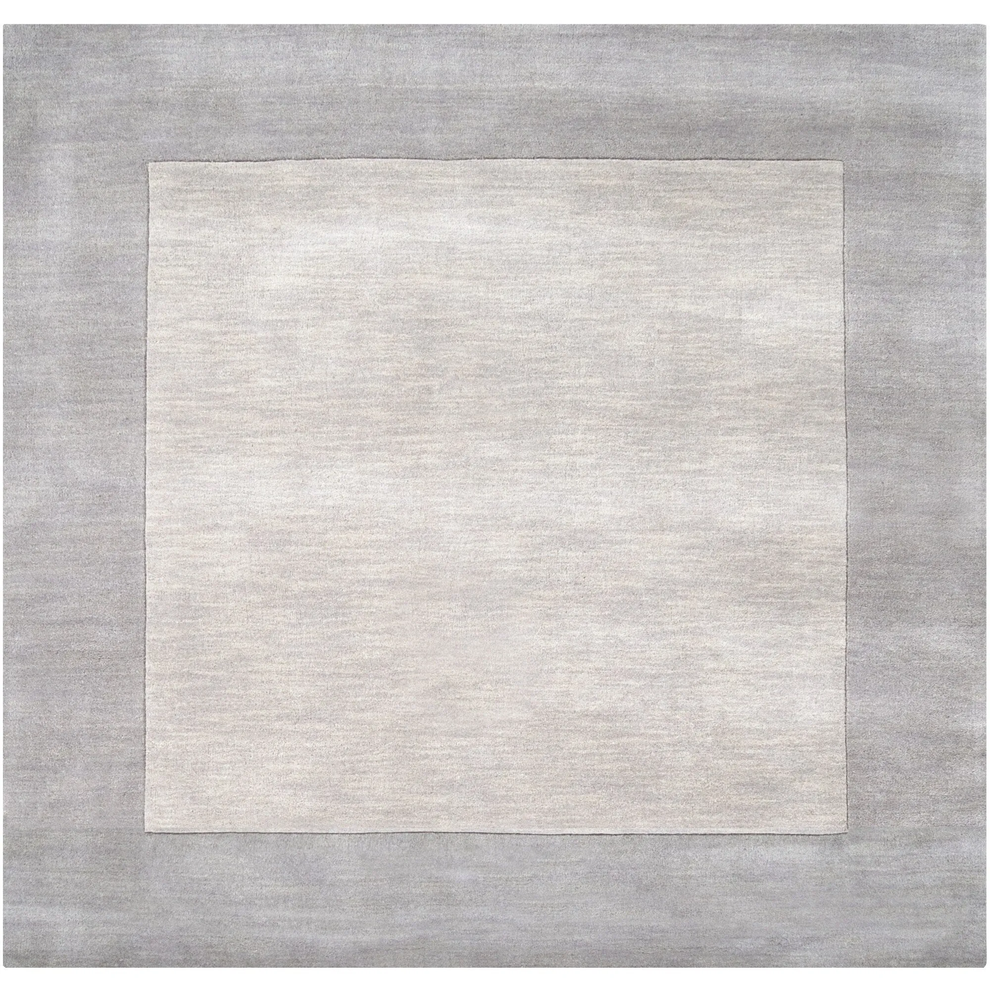 Hand Loomed Odessa Solid Bordered Tone-On-Tone Wool Area Rug