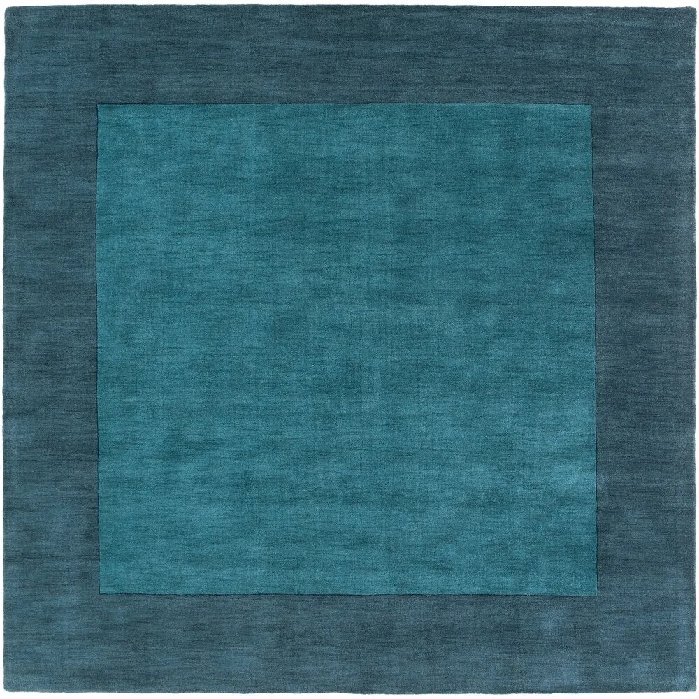 Hand Loomed Odessa Solid Bordered Tone-On-Tone Wool Area Rug