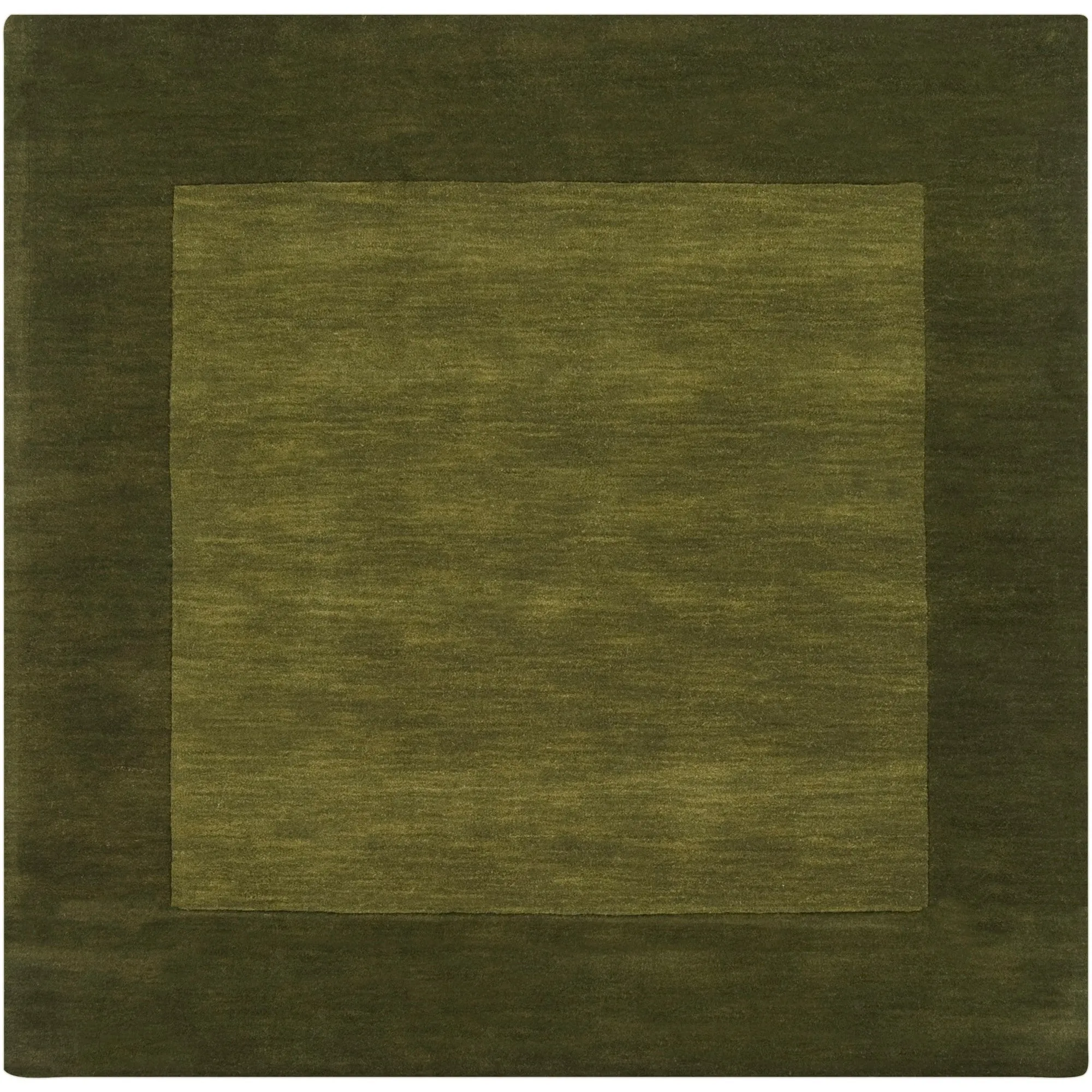 Hand Loomed Odessa Solid Bordered Tone-On-Tone Wool Area Rug
