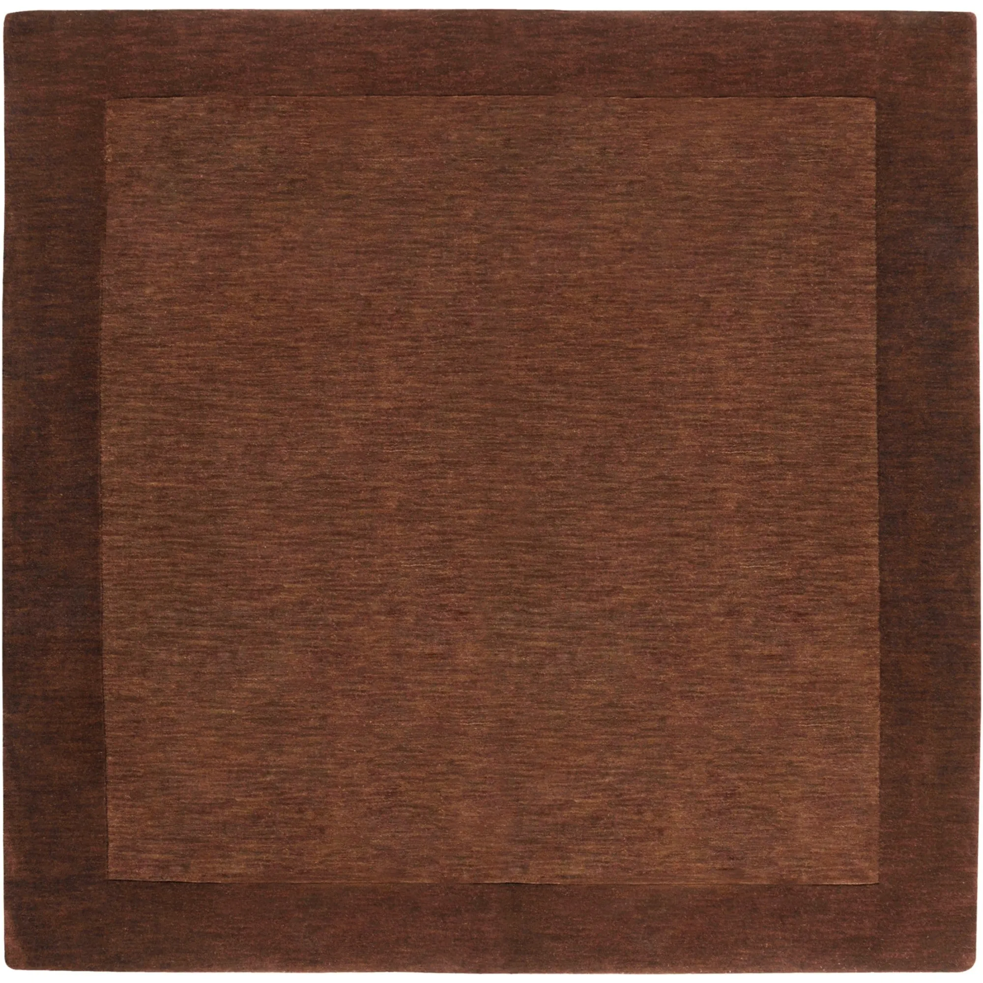 Hand Loomed Odessa Solid Bordered Tone-On-Tone Wool Area Rug