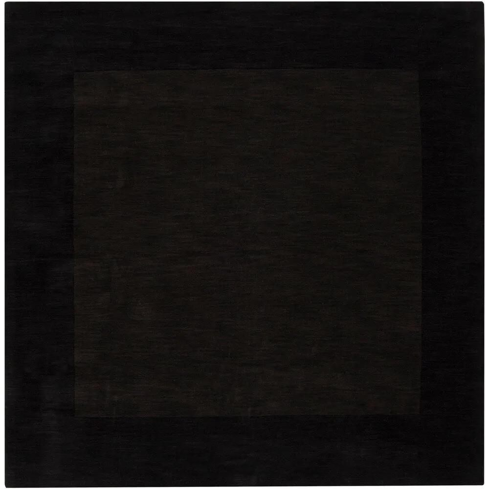 Hand Loomed Odessa Solid Bordered Tone-On-Tone Wool Area Rug