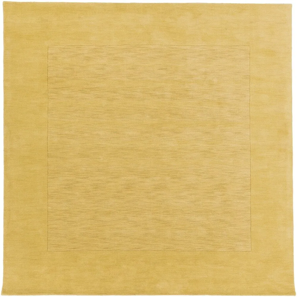 Hand Loomed Odessa Solid Bordered Tone-On-Tone Wool Area Rug