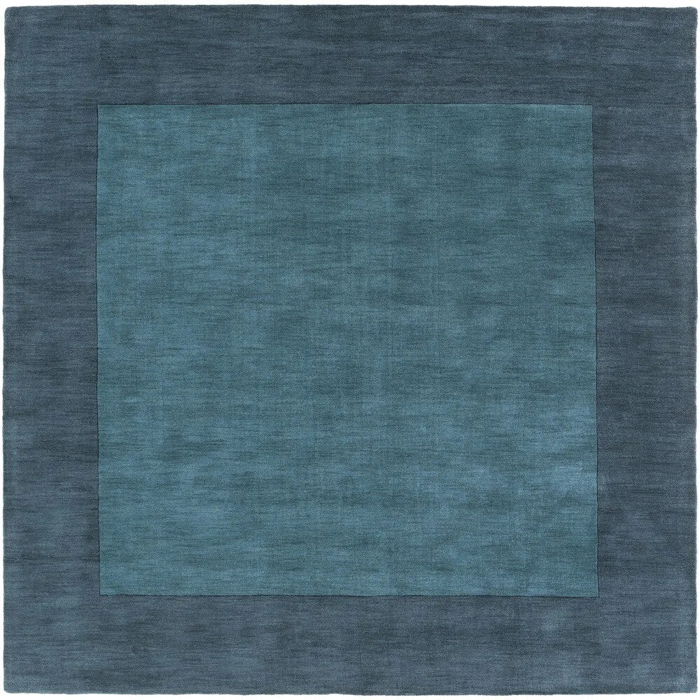 Hand Loomed Odessa Solid Bordered Tone-On-Tone Wool Area Rug