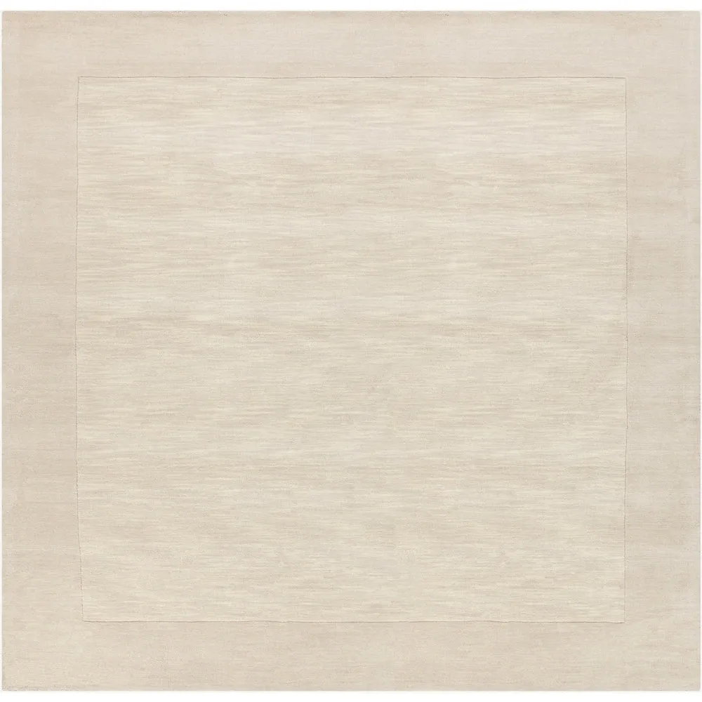 Hand Loomed Odessa Solid Bordered Tone-On-Tone Wool Area Rug