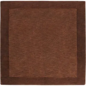 Hand Loomed Odessa Solid Bordered Tone-On-Tone Wool Area Rug