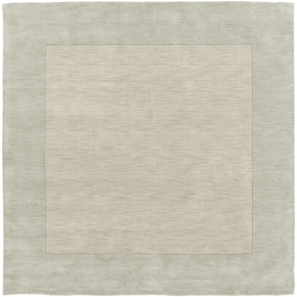 Hand Loomed Odessa Solid Bordered Tone-On-Tone Wool Area Rug