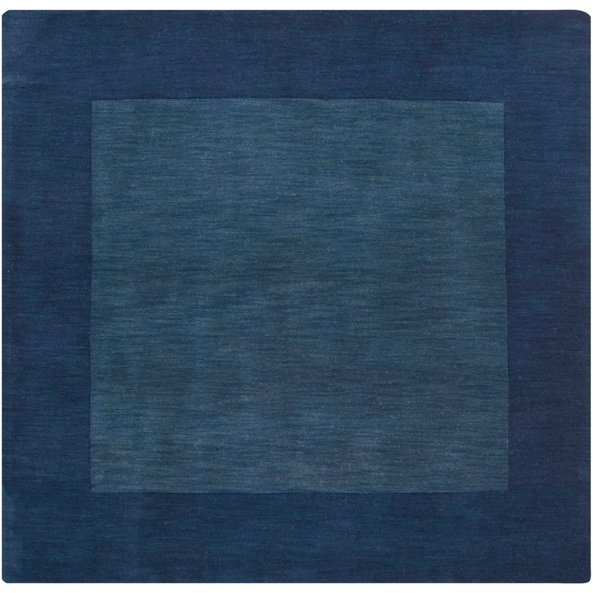 Hand Loomed Odessa Solid Bordered Tone-On-Tone Wool Area Rug