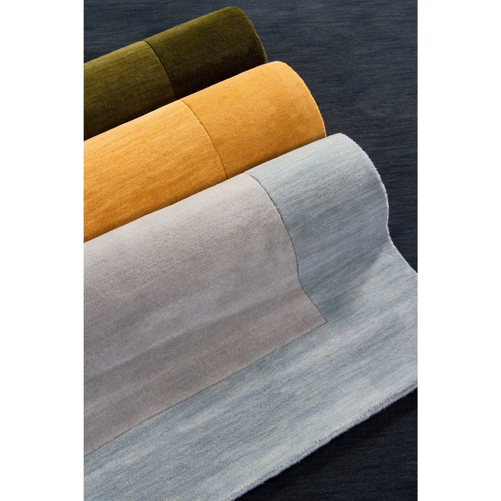 Hand Loomed Odessa Solid Bordered Tone-On-Tone Wool Area Rug