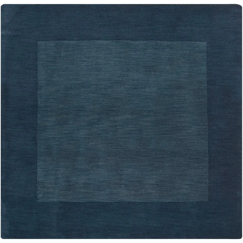 Hand Loomed Odessa Solid Bordered Tone-On-Tone Wool Area Rug