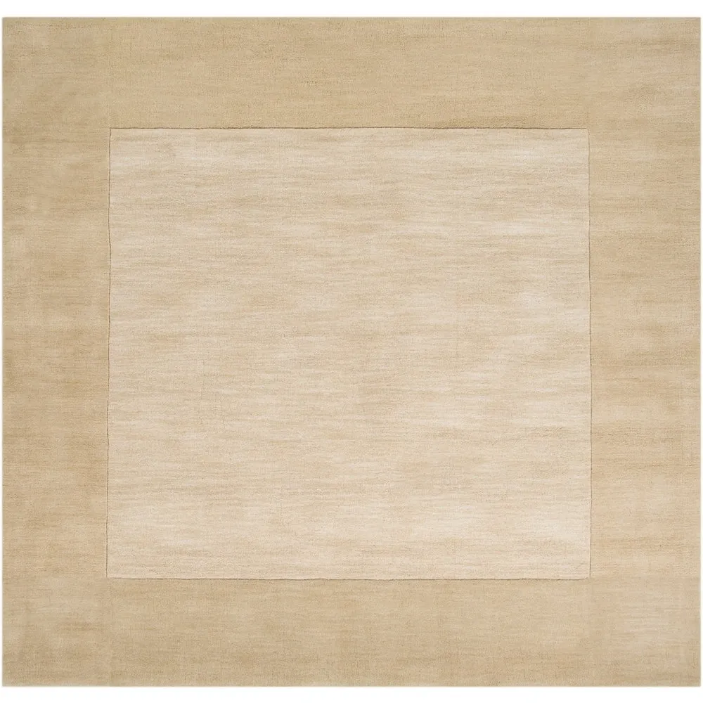 Hand Loomed Odessa Solid Bordered Tone-On-Tone Wool Area Rug