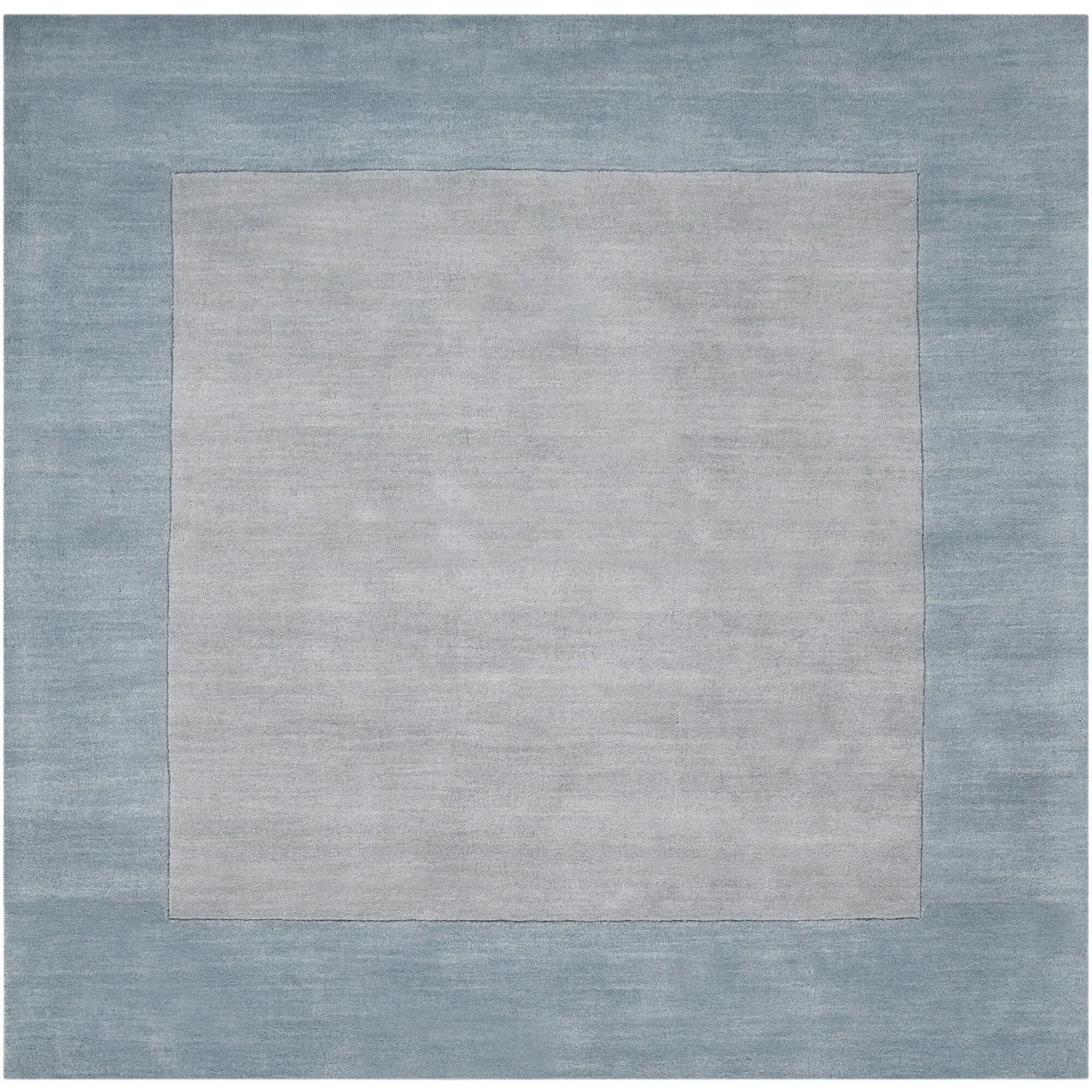 Hand Loomed Odessa Solid Bordered Tone-On-Tone Wool Area Rug
