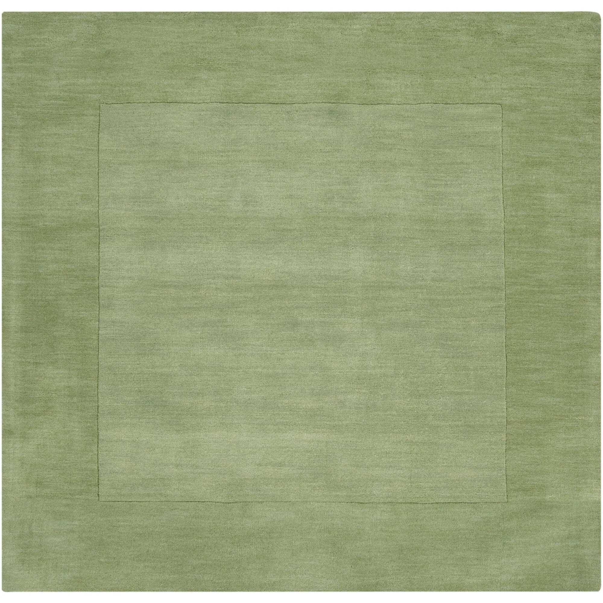 Hand Loomed Odessa Solid Bordered Tone-On-Tone Wool Area Rug