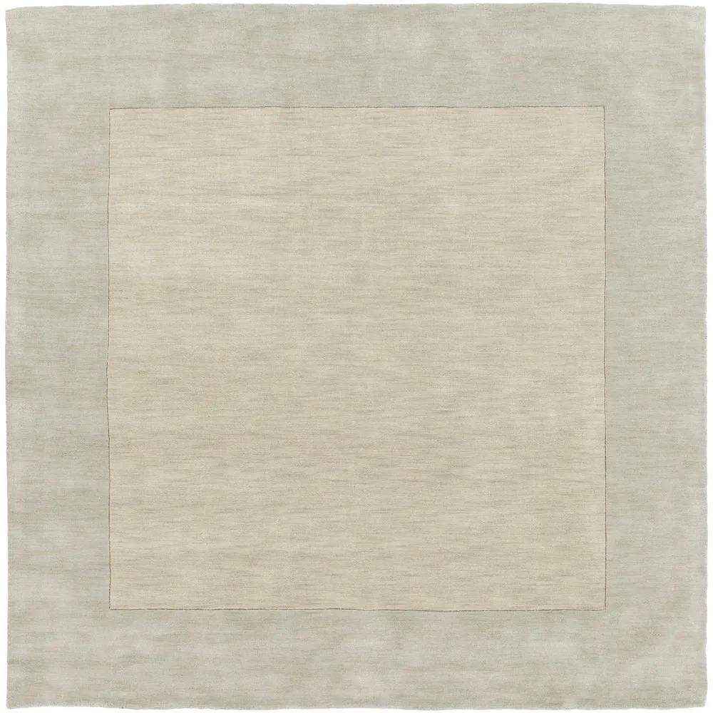Hand Loomed Odessa Solid Bordered Tone-On-Tone Wool Area Rug