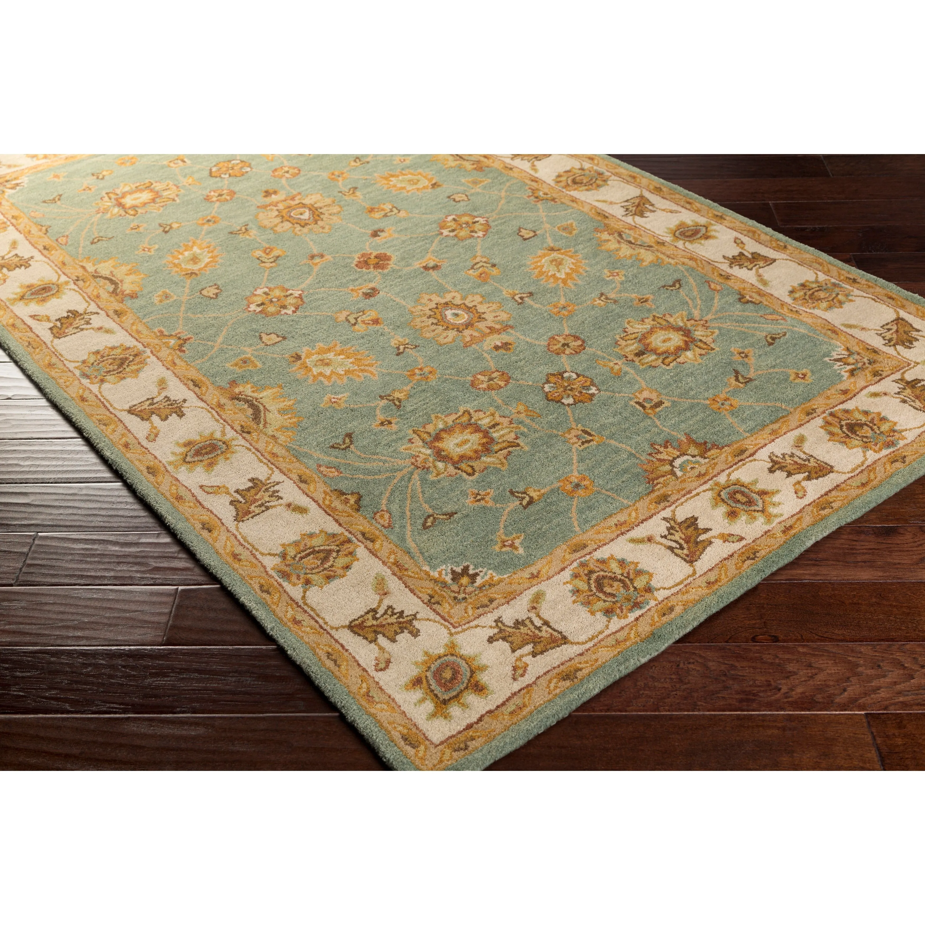 Hand-Tufted Isamu Bordered Wool Rug
