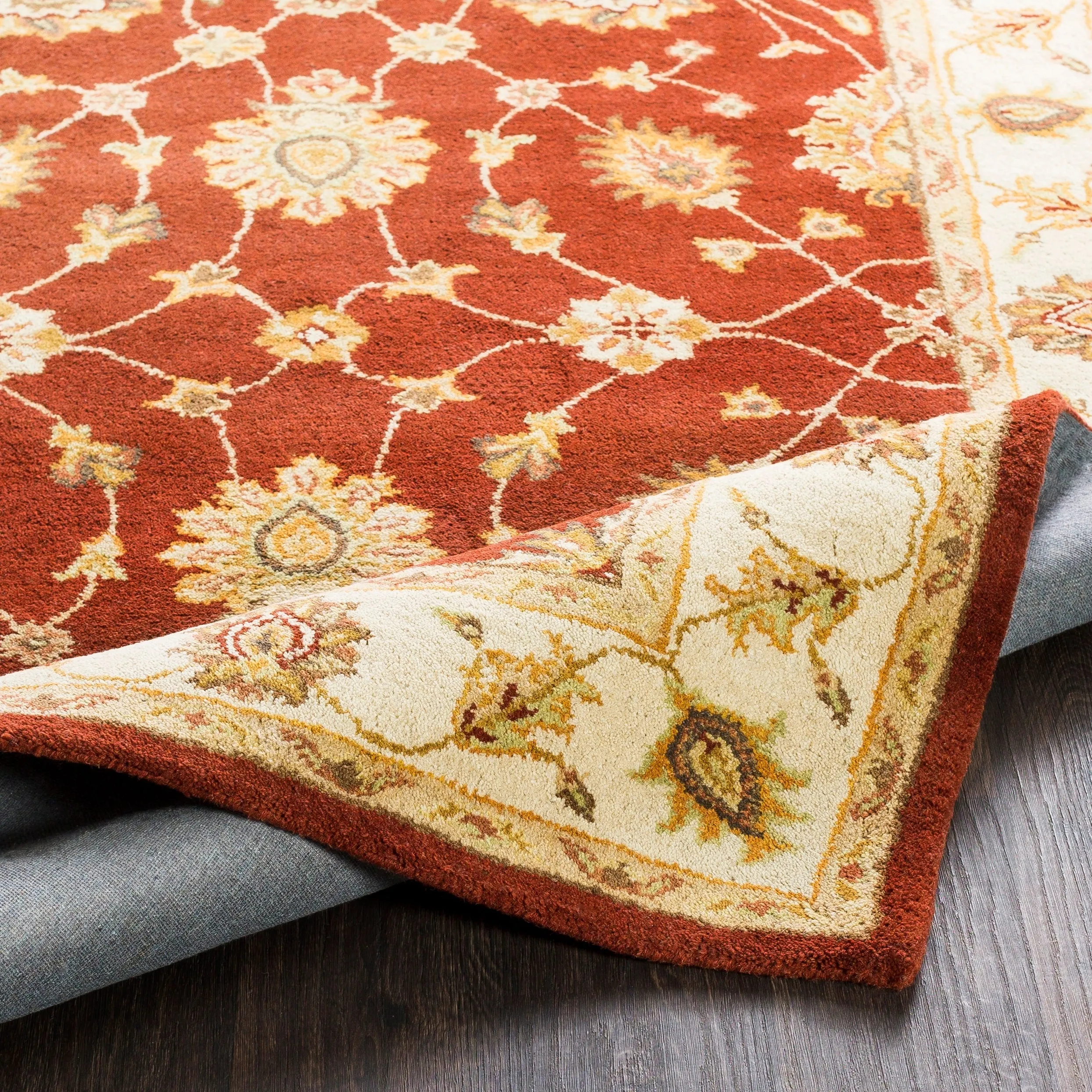 Hand-Tufted Isamu Bordered Wool Rug