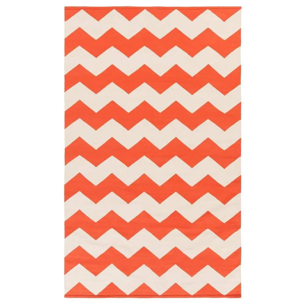 Hand-Woven Macy Chevron Cotton Rug