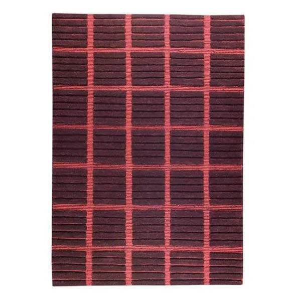 Handmade Piano Brown Wool Rug (India) - 5'6 x 7'10