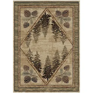 Hearthside Pinetops Antique Rustic Lodge Area Rug