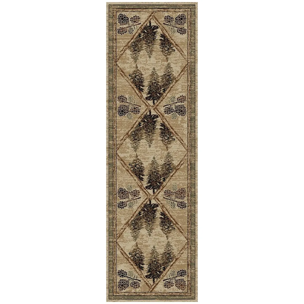 Hearthside Pinetops Antique Rustic Lodge Area Rug