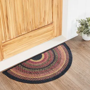 Heritage Farms Jute Rug Half Circle w/ Pad 16.5x33 - 3'6