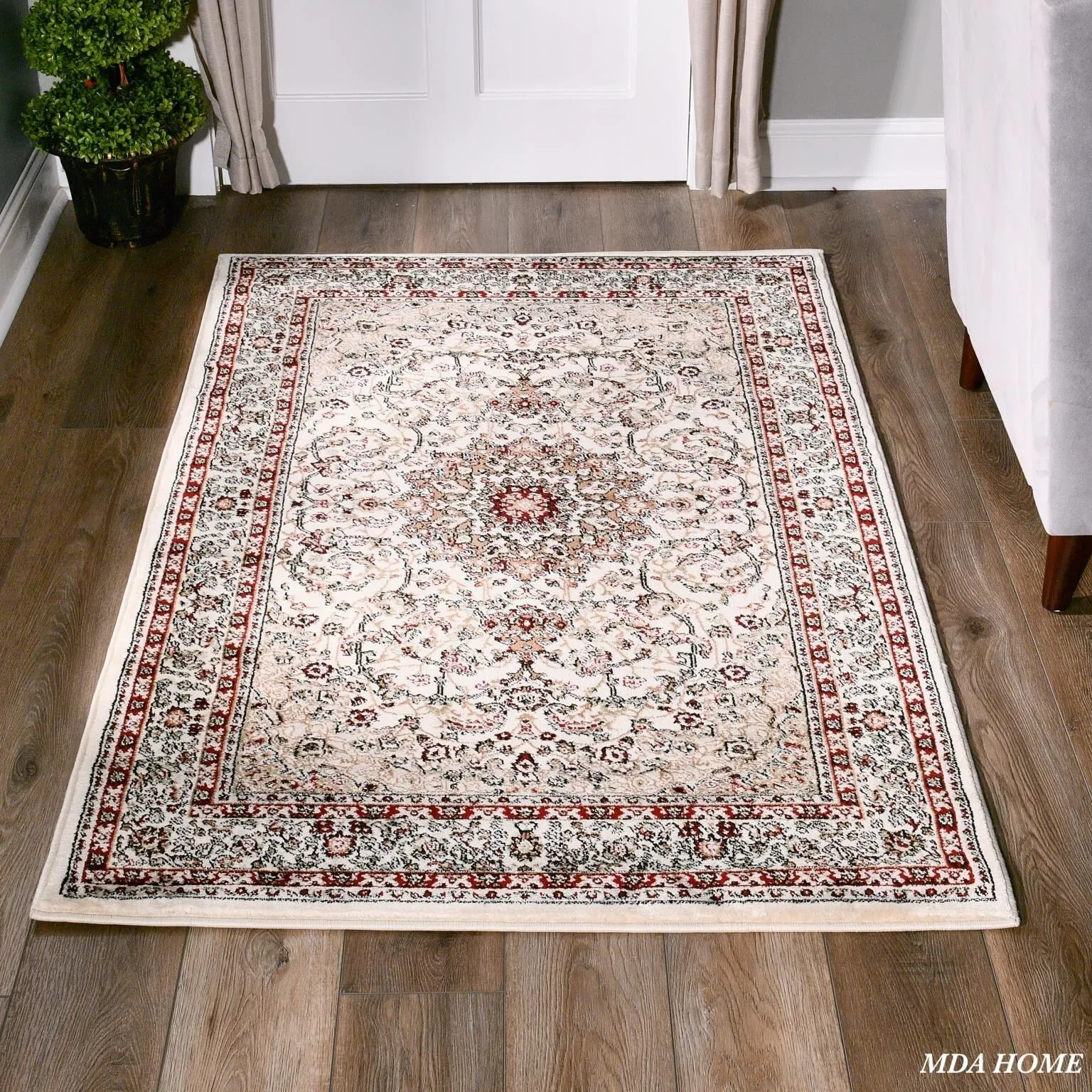 Hollywood Collection Floral Area Rug