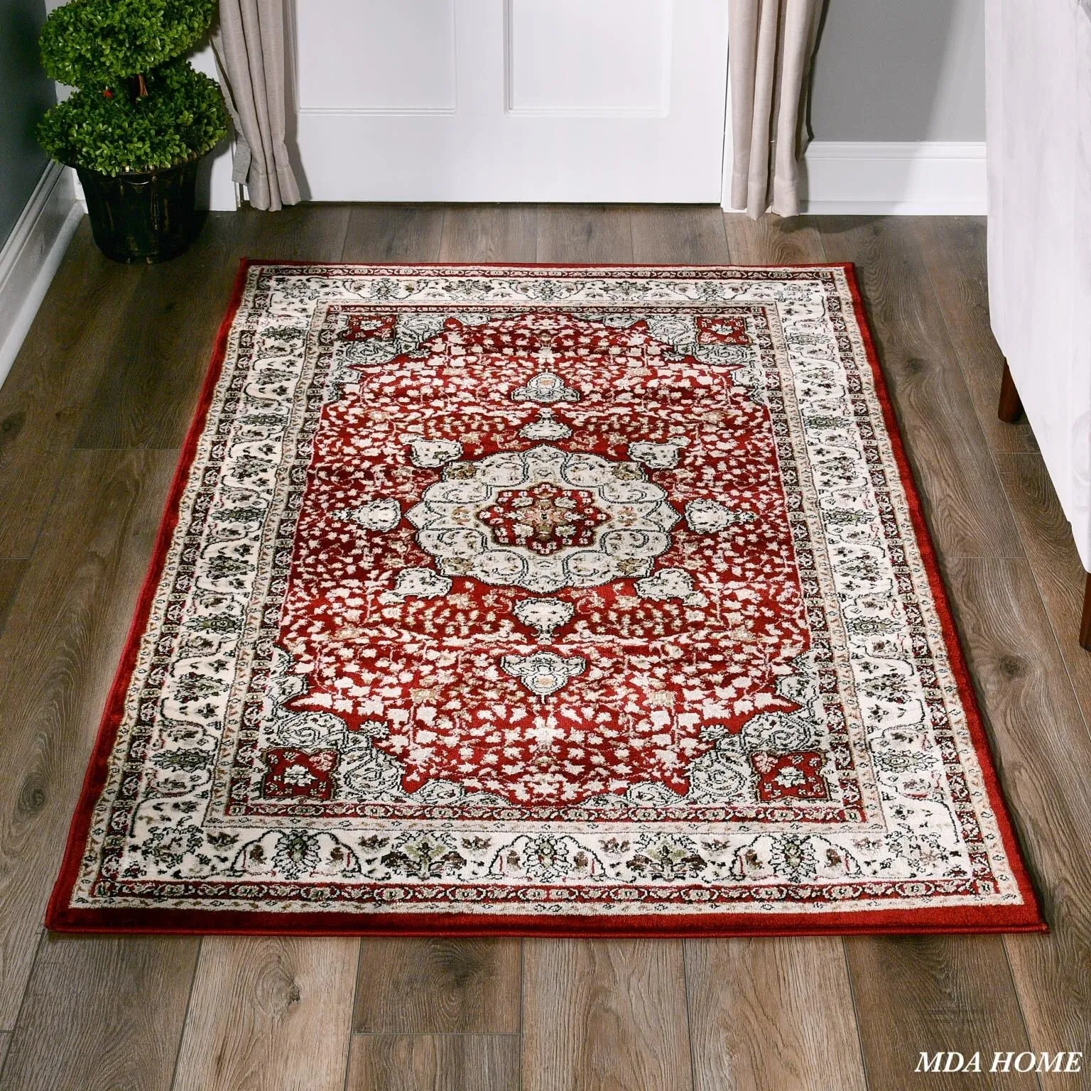 Hollywood Collection Floral Area Rug
