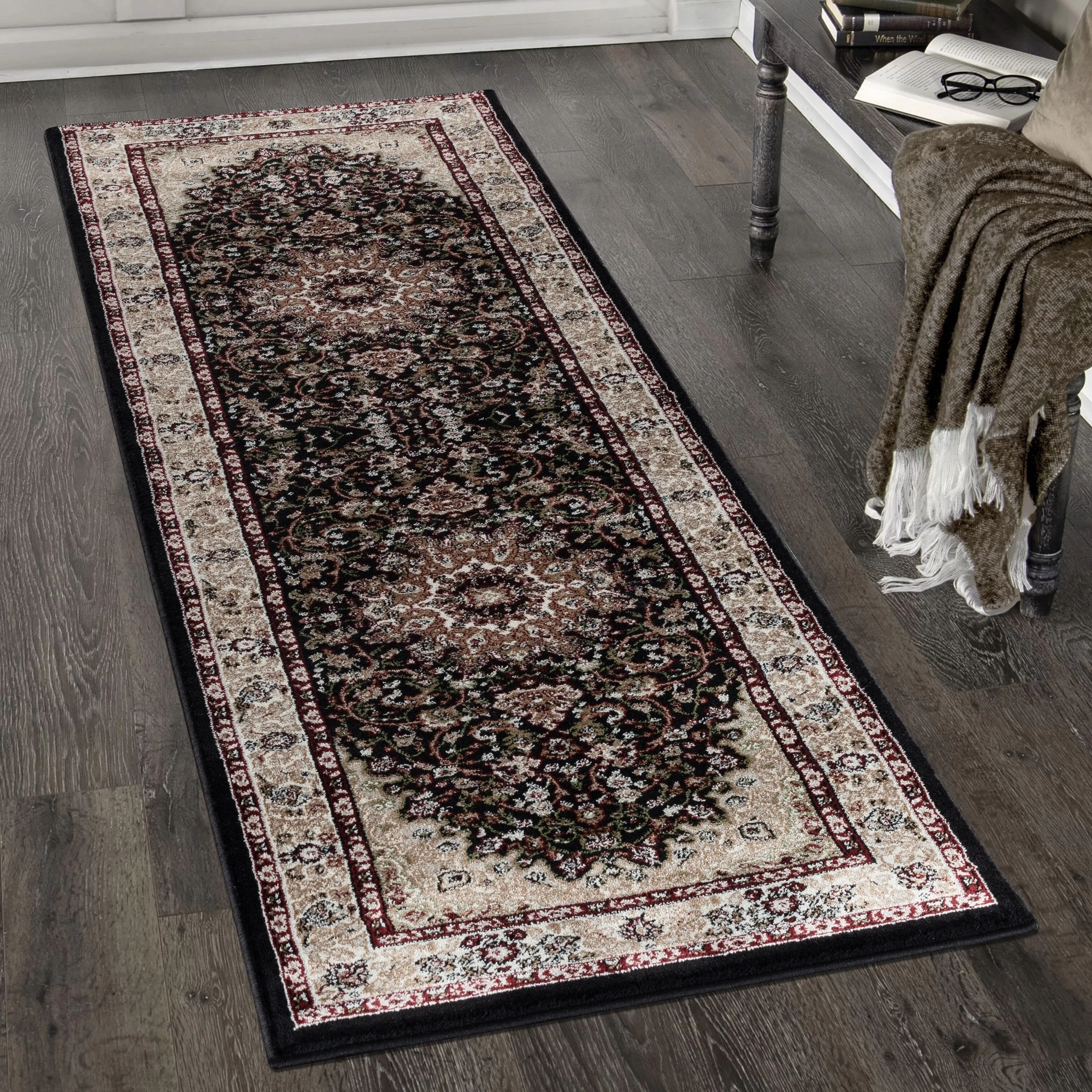 Hollywood Collection Floral Area Rug