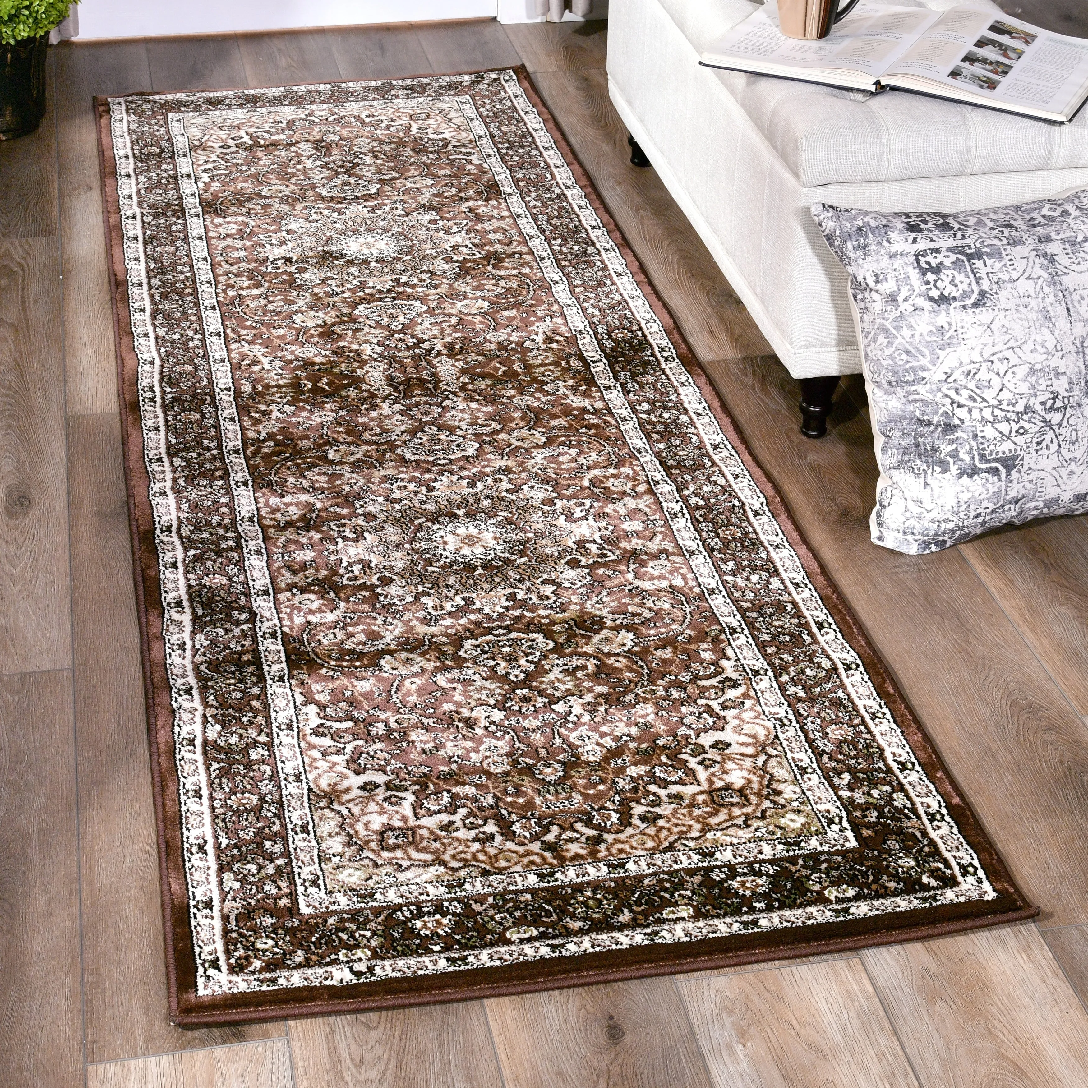 Hollywood Collection Floral Area Rug