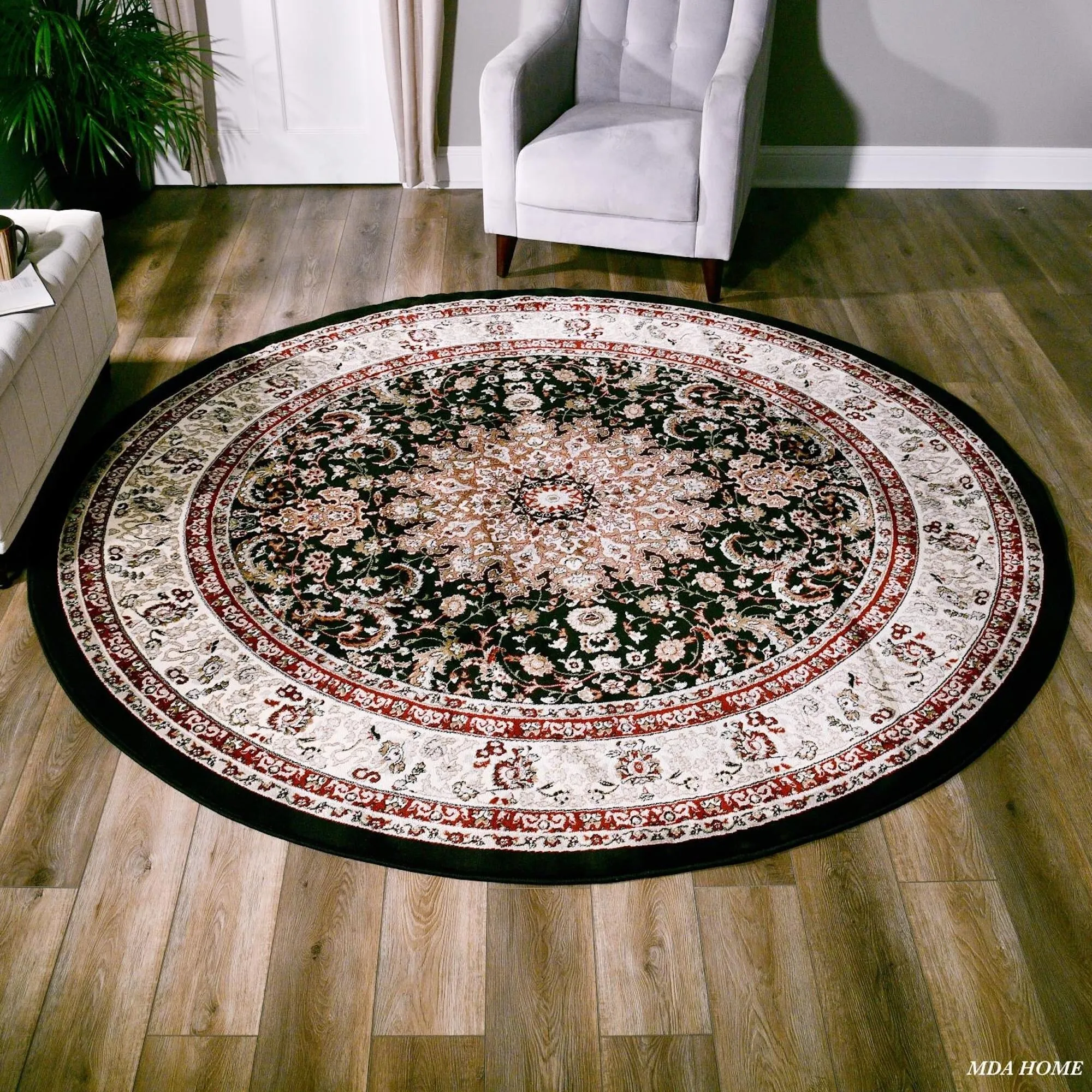 Hollywood Collection Floral Area Rug