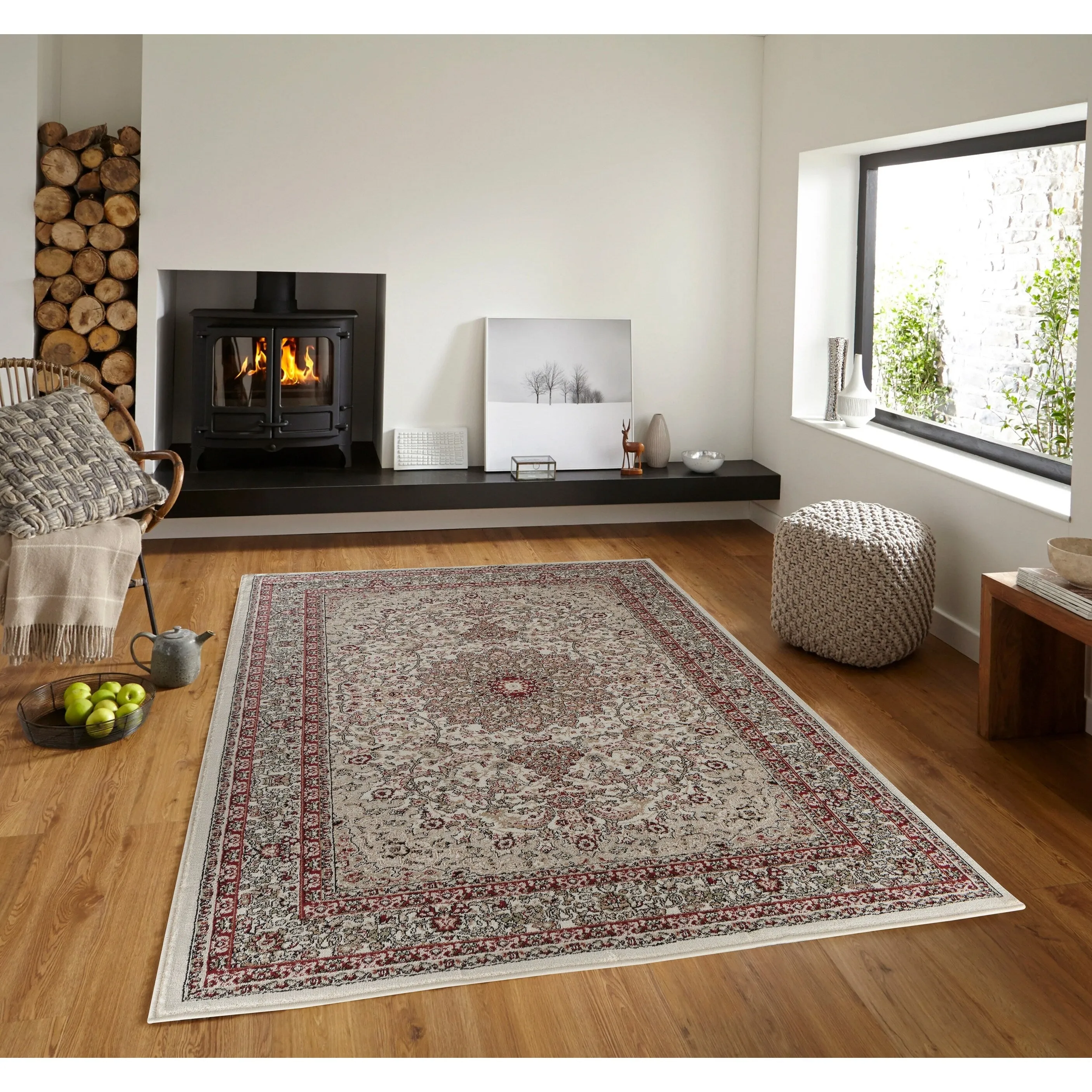 Hollywood Collection Floral Area Rug